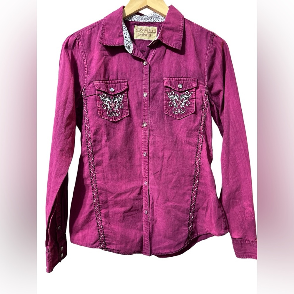 Cowgirl Legend Burgundy Size Small - Picture 4 of 14